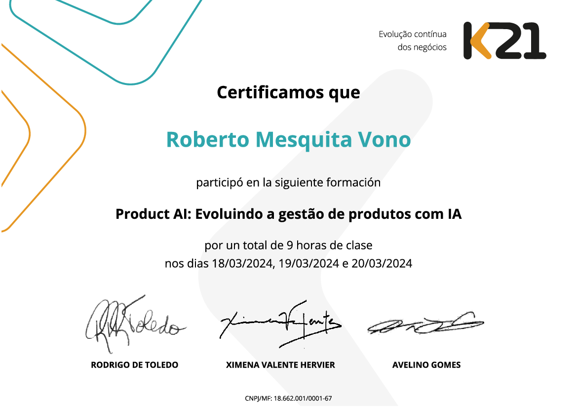 Certificado K21